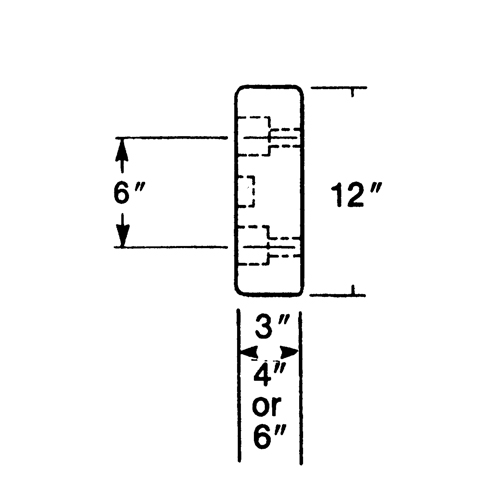 Butoirs de quai en caoutchouc moul&eacute;s, Caoutchouc, 30" la x 4" p x 10" h Ontario Safety Products