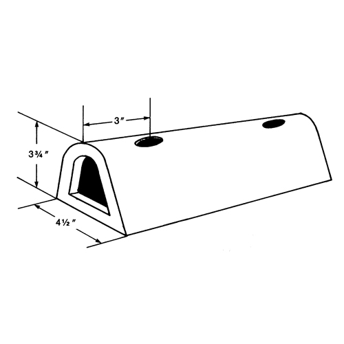 D&eacute;fenses de quai en caoutchouc refoul&eacute;, Caoutchouc, 4-1/2" la x 12" lo x 3-3/4" p Ontario Safety Products