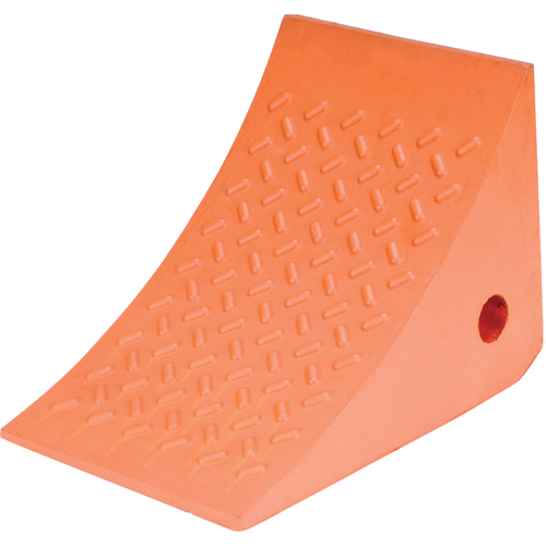 Wheel Chocks, Urethane, Orange, 8" W x 11" D x 8" H Ontario Safety Products