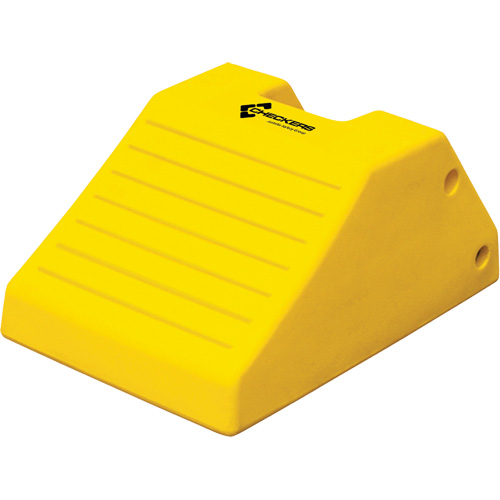 Heavy-Duty Wheel Chocks, Polyurethane, Safety Yellow, 14-9/10" W x 21-9/10" D x 10-3/5" H Ontario Safety Products