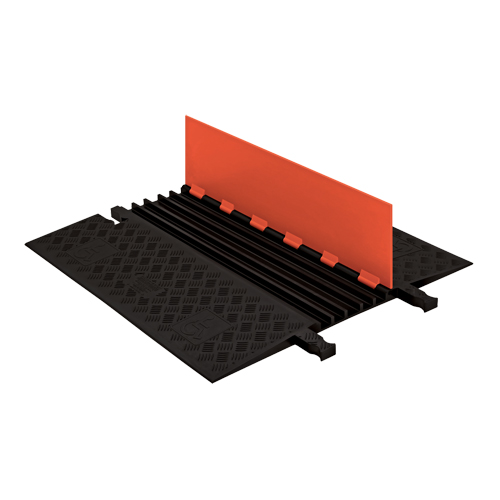 Guard Dog&reg; Low Profile ADA/DDA Cable Protector, 5 Channels, 36" L x 33.3" W x 1.25" H Ontario Safety Products