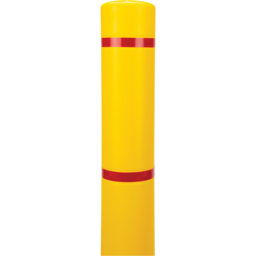 Capuchon en poly&eacute;thyl&egrave;ne pour borne de protection, 4-1/2" dia. x 64" l, Rouge/Jaune Ontario Safety Products