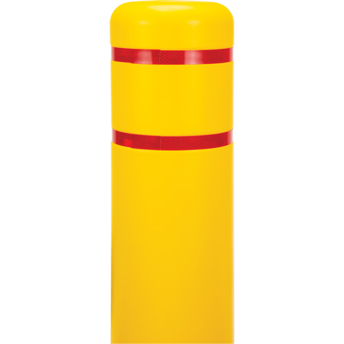 Capuchon en poly&eacute;thyl&egrave;ne pour borne de protection, 6-5/8" dia. x 52" l, Rouge/Jaune Ontario Safety Products