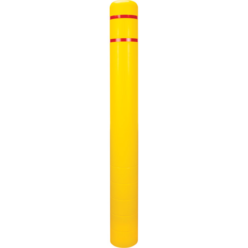 Capuchon en poly&eacute;thyl&egrave;ne pour borne de protection, 6-5/8" dia. x 60" l, Rouge/Jaune Ontario Safety Products