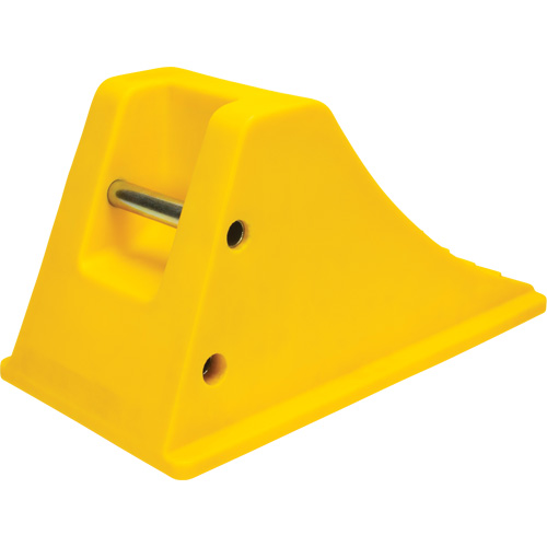 Cales de roue avec surface antid&eacute;rapante en aluminium, Polyur&eacute;thane, Jaune s&eacute;curit&eacute; OSHA, 11-1/4" la x 21" p x 12-1/4" h Ontario Safety Products