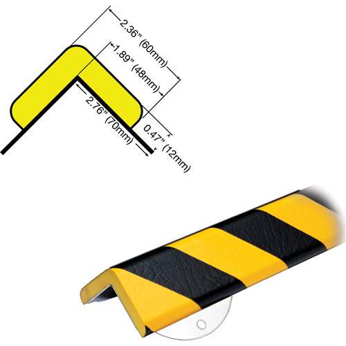 WPK-H+ Profile 1/2M Corner Protection Bumper Guard Wall Protection Kit Ontario Safety Products