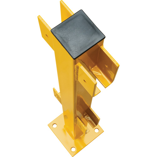 In-Line Post for Light-Duty Guard Rails, Steel, 42" H, Safety Yellow Ontario Safety Products