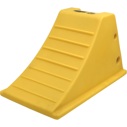 75 Ton Large Equipment Wheel Chock with Grip Pads, Urethane, Yellow Ontario Safety Products