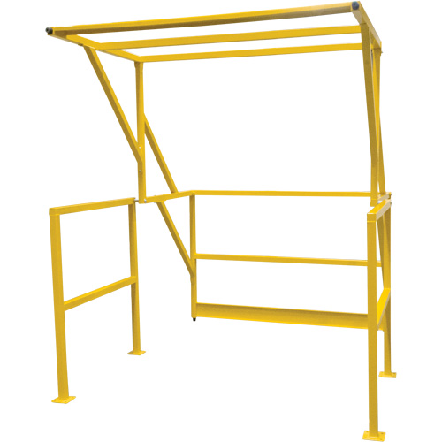 Mezzanine Safety Gate, 70" L x 77" H, 78" Raised, Yellow Ontario Safety Products