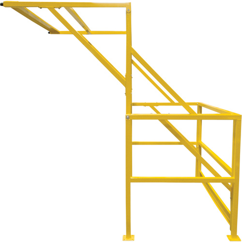 Mezzanine Safety Gate, 70" L x 77" H, 78" Raised, Yellow Ontario Safety Products