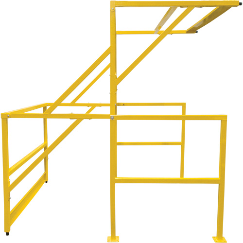 Mezzanine Safety Gate, 70" L x 77" H, 78" Raised, Yellow Ontario Safety Products