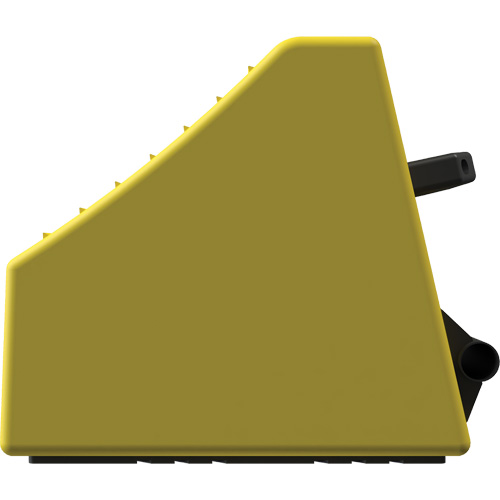 Cale de roue ultra-robuste pour l'exploitation mini&egrave;re Checkers Safety, PEHD, Jaune, 14-1/2" la x 17-1/2" p x 16" h Ontario Safety Products