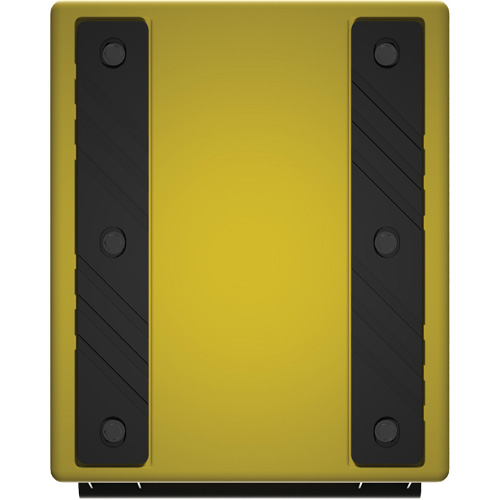 Cale de roue ultra-robuste pour l'exploitation mini&egrave;re Checkers Safety, PEHD, Jaune, 14-1/2" la x 17-1/2" p x 16" h Ontario Safety Products