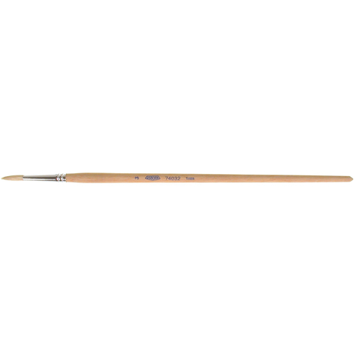 Pure White Bristle Round Marking Paint Brush, 3/16" Brush Width, White China, Wood Handle Ontario Safety Products