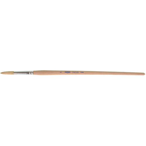 Pinceau de forme ronde en soies blanches pures pour marquage, Largeur de la brosse de 9/32", Soie blanche, Manche &agrave; Bois Ontario Safety Products
