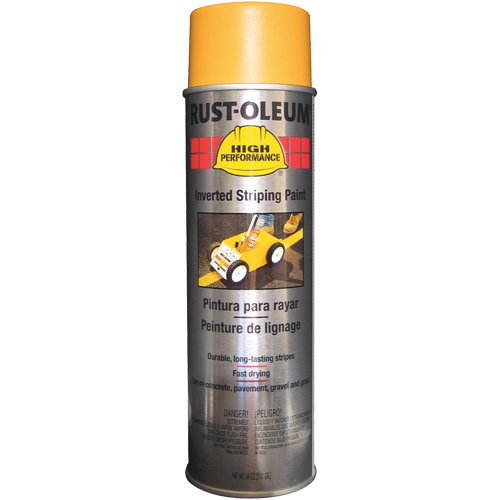High Performance 2300 System Inverted Striping Spray Paint, Yellow, 18 oz., Aerosol Can Ontario Safety Products