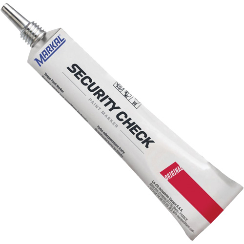 Security Check Paint Marker, 1.7 oz., Tube, Red Ontario Safety Products
