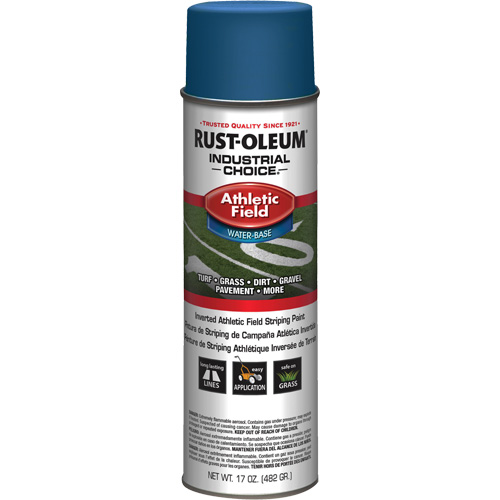 Peinture de lignage pour terrains de sport AF1600, Bleu, Canette a&eacute;rosol Ontario Safety Products