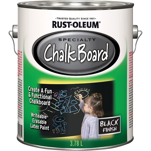 Specialty Chalk Board Paint, 3.78 L, Gallon, Black Ontario Safety Products