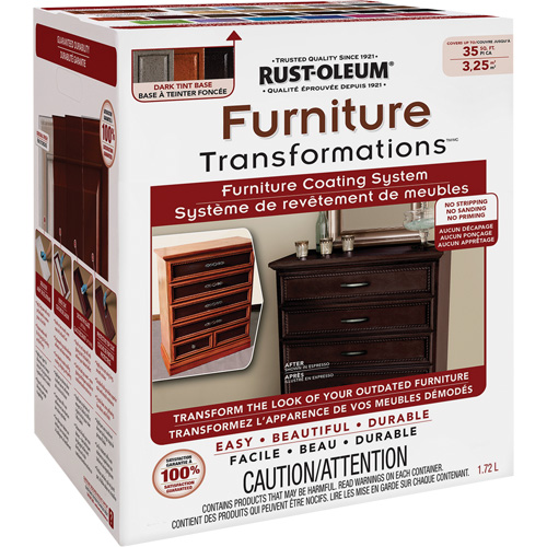 Syst&egrave;me de rev&ecirc;tement de meubles Furniture Transformations, 1,72 L, Trousse, Base &agrave; teinter Ontario Safety Products