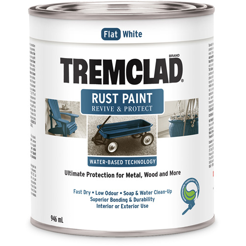 Peinture antirouille &agrave; base d'eau Tremclad, 946 ml, Canette, Blanc Ontario Safety Products