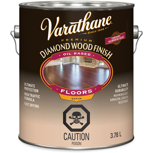 Enduit pour plancher &agrave; fini diamant pour bois Varathane, 3,78 L, Transparent, Satin Ontario Safety Products