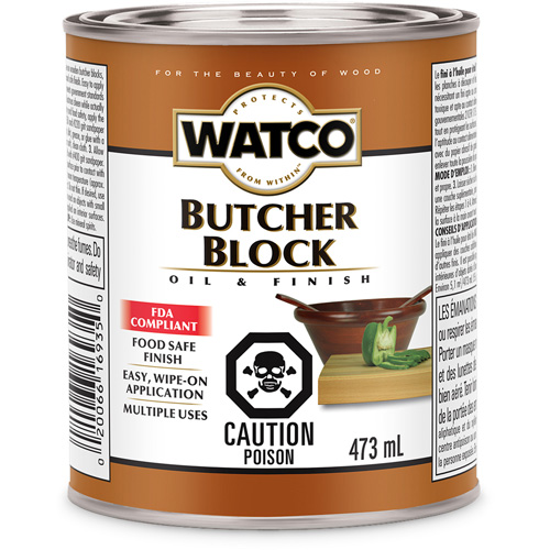 Watco&reg; Butcher Block Oil & Finish, 473 ml, Clear, Transparent Ontario Safety Products