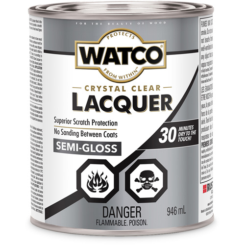 Watco&reg; Lacquer Wood Finish, 946 ml, Clear, Semi-Gloss Ontario Safety Products