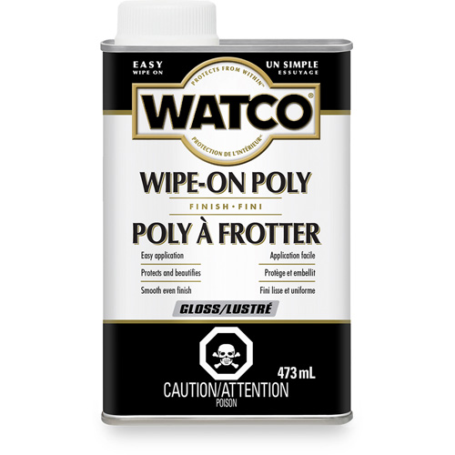 Teinture &agrave; essuyage en poly Watco, 473 ml, Transparent, Brillant Ontario Safety Products