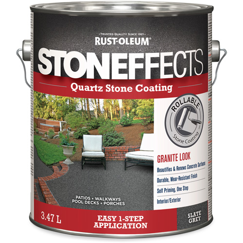 Stoneffects Quartz Stone Coating, 3.78 L, Water-Based, Textured, Grey Ontario Safety Products