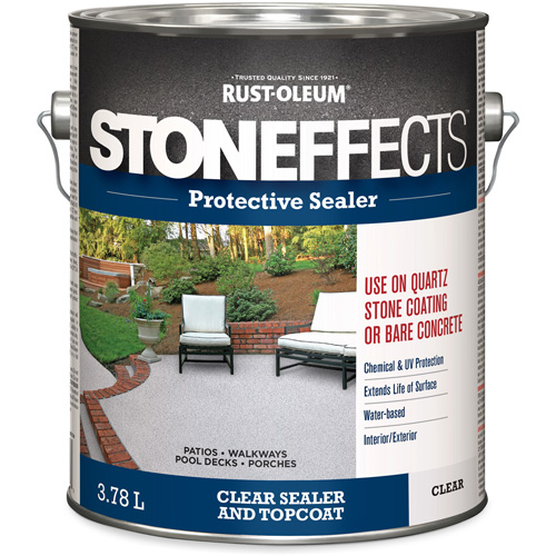 Produit d'&eacute;tanch&eacute;ifi&eacute; protecteur pour b&eacute;ton Stoneffects, 3,78 L, &agrave; l'eau, Transparent, Transparent Ontario Safety Products