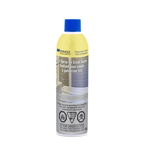 Miracle Sealants&reg; 511 Spray-On Grout Sealer, Aerosol Can Ontario Safety Products
