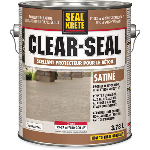 Produit d&eacute;tanch&eacute;it&eacute; protecteur Seal-Krete, 3,78 L, &agrave; l'ur&eacute;thane, Satin, Transparent Ontario Safety Products