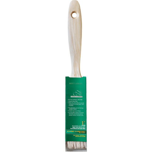 One Coat Trim & Wall Brush, White China, Wood Handle, 1" Width Ontario Safety Products