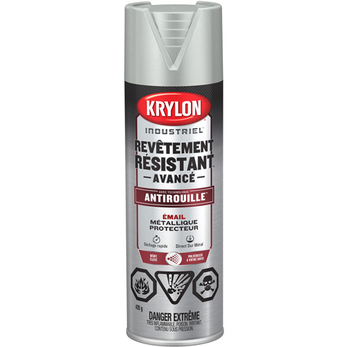 Tough Coat&reg; Advanced Paint with Rust Barrier Technology, Aluminum, Metallic, 425 g, Aerosol Can Ontario Safety Products