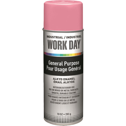 Peinture industrielle Work Day, Rose, Brillant, 10 oz, Canette a&eacute;rosol Ontario Safety Products