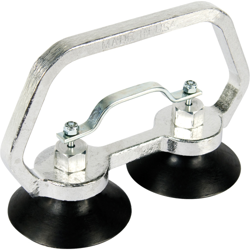 Vacuum Cups - Heavy-Duty Double Cup, 30 lbs. Capacity, 3", Pull-bar, 7" Handle Length Ontario Safety Products