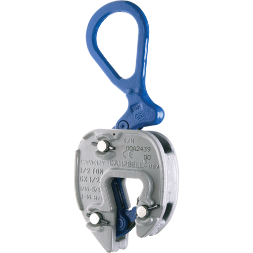 Brides de levage GX, 6000 lb (3 tonnes) Charge d'utilisation max., 1/16" - 1" Ouverture des m&acirc;choires Ontario Safety Products