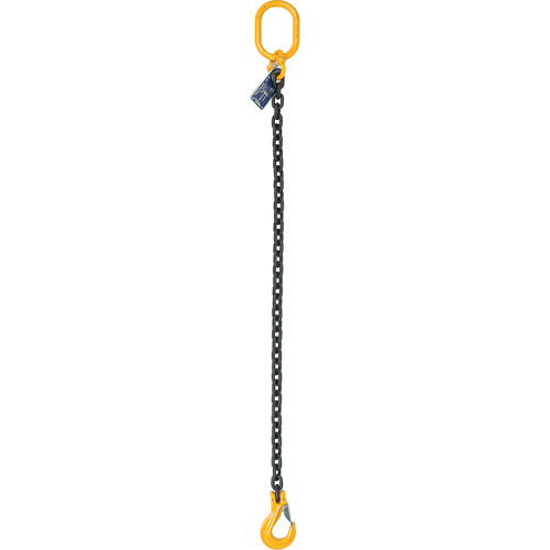 &eacute;lingues en chaîne, chaîne Calibre 80, Simple branches, crochets Oblong et &eacute;chappement, 5/8" x 5' Ontario Safety Products