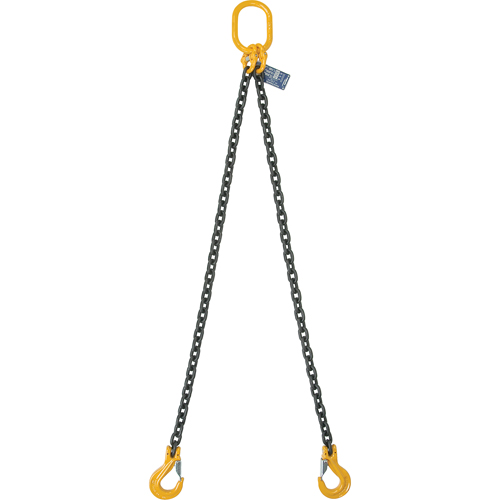 &eacute;lingues en chaîne, chaîne 80, Double branches, crochets Oblong et grappin, 5/8" x 5' Ontario Safety Products