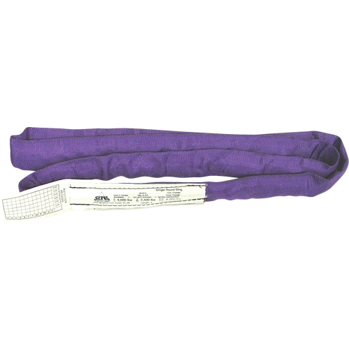 Round Slings, Purple, 2" W x 4' L, 3000 lbs. Vertical Load Ontario Safety Products