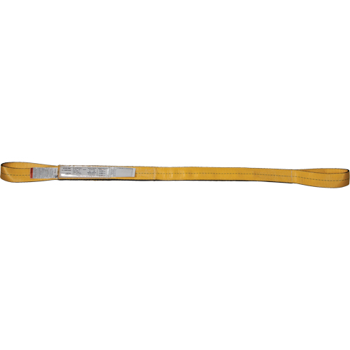 &eacute;lingues de levage en nylon, Pli Simple, Oeillet double, Type 3, 4" la x 3' lo, Limite de charge verticale 6200 lb Ontario Safety Products
