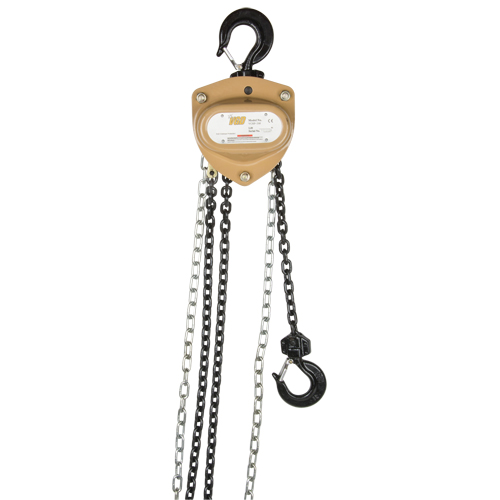 Heavy-Duty Gold Series Chain Hoist, 15' Lift, 2000 lbs. (1 tons) Capacity, Alloy Steel Chain Ontario Safety Products