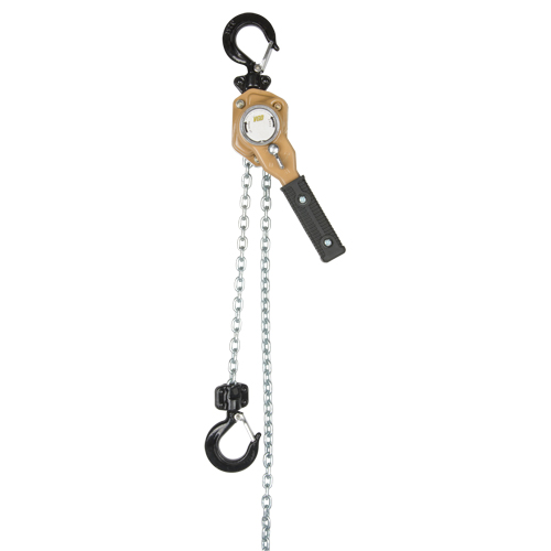 Palan &agrave; levier pour charges lourdes de s&eacute;rie Gold, Lev&eacute;e 10', Cabacit&eacute; 500 lb (0,25 tonne), Chaîne en Acier alli&eacute; Ontario Safety Products