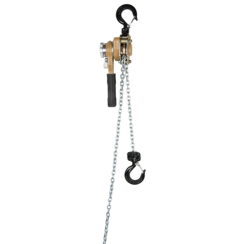 Palan &agrave; levier pour charges lourdes de s&eacute;rie Gold, Lev&eacute;e 10', Cabacit&eacute; 500 lb (0,25 tonne), Chaîne en Acier alli&eacute; Ontario Safety Products