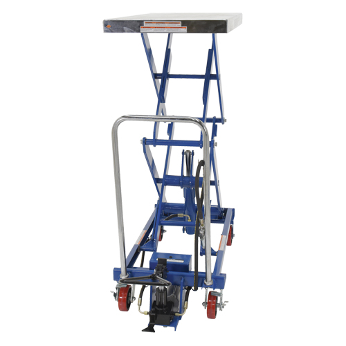 Table &eacute;l&eacute;vatrice &agrave; ciseaux hydraulique pneumatique, Acier, 35-1/2" lo x 20" la, Cap. 800 lb Ontario Safety Products