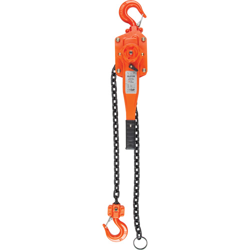Lever Hoist, 10' Lift, 1500 lbs. (0.75 tons) Capacity, Alloy Steel Chain Ontario Safety Products