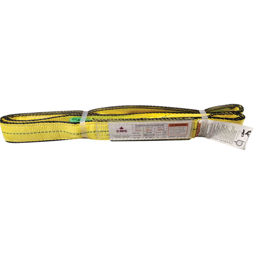 Polyester Web Sling, Double Ply, Twisted Eye, Type 4, 2" W x 8' L, 6400 lbs. Vertical Cap. Ontario Safety Products