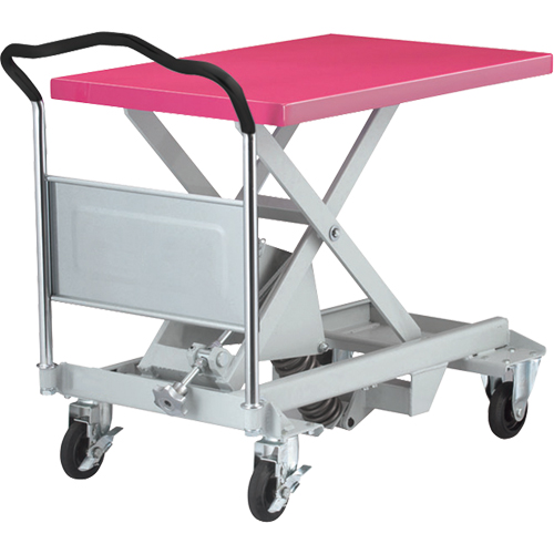 Table avec nivellement &agrave; ciseaux Dandy Lift, 35-8/10" lo x 23-6/10" lo, Acier, Capacit&eacute; 1100 lb Ontario Safety Products