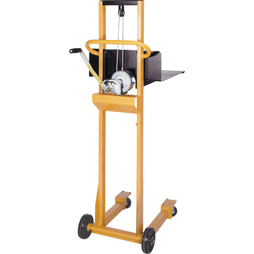 Empileur &agrave; plateforme Easy-Lift, M&eacute;canisme Treuil manuel, Capacit&eacute; de 500 lb, Levage max de 52" Ontario Safety Products